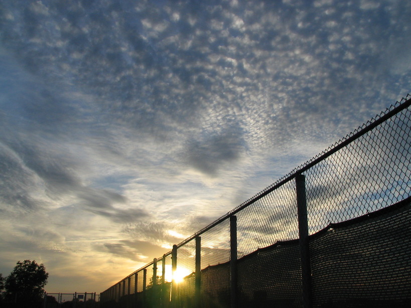 Ankeny, IA: Tennis courts at sunset
