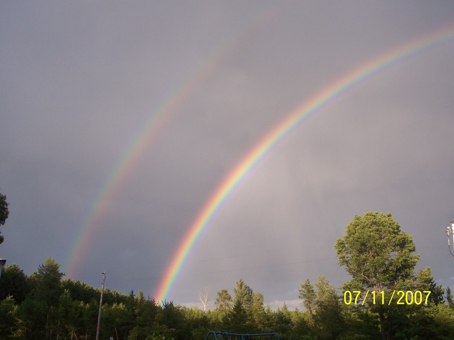 Black River Falls, WI: double rainbow 7/11/07 black river falls,wi