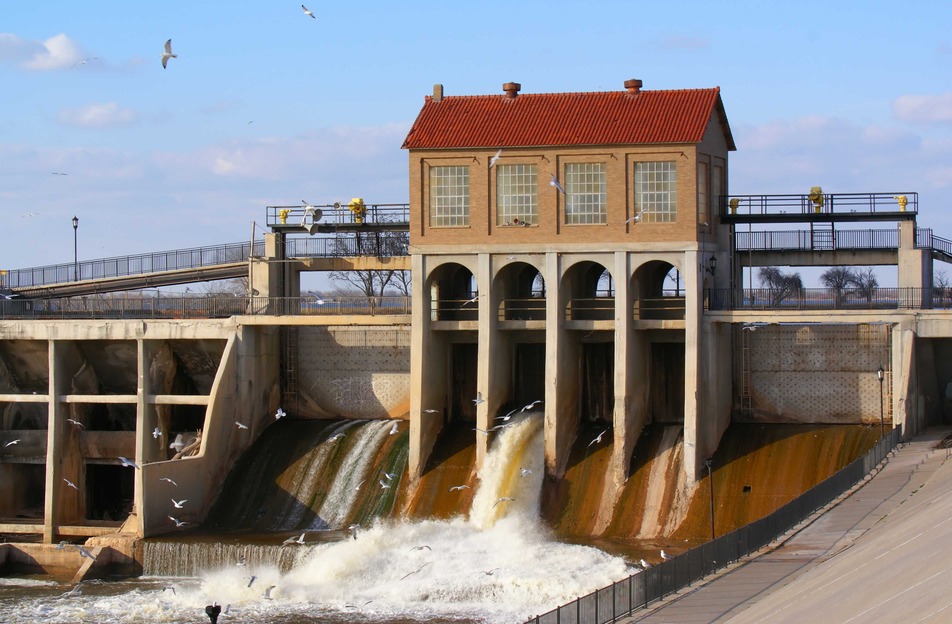 Oklahoma City, OK: Lake Overholser Dam,OKC