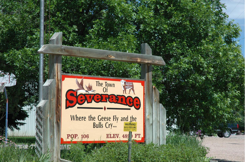 Severance, CO: bull sign