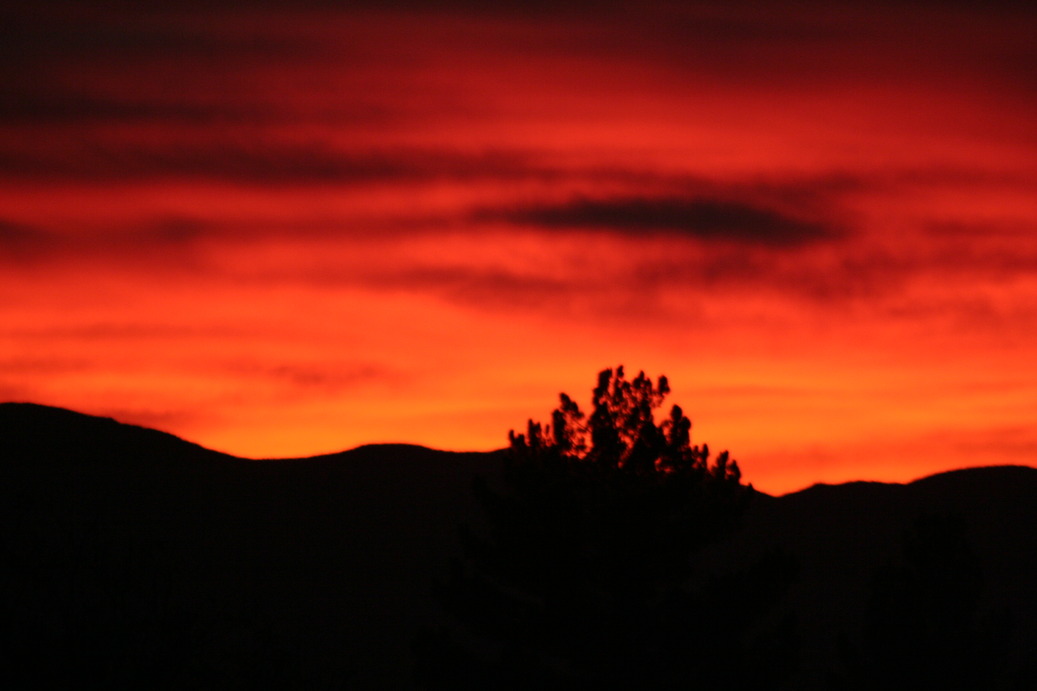 Sierra Vista, AZ: Sunrise over the Mule Mountains from Sierra Vista
