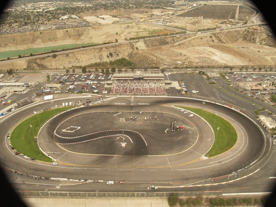 Irwindale, CA: Arial View of Toyota Speedway during D-1 Drift Event