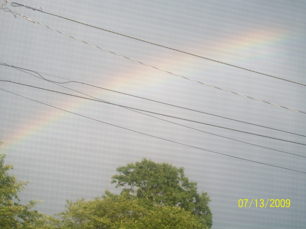 Pembroke, ME: A rainbow above our house