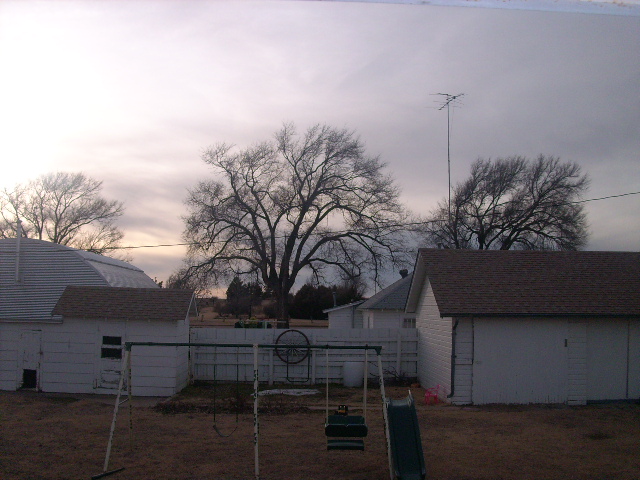 Bazine, KS: Looking to the west on a Bazine winter's evening