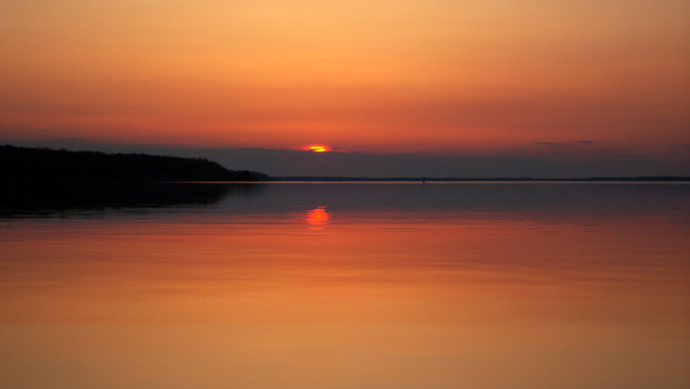 Beulah, MI: A sunset on Crystal Lake