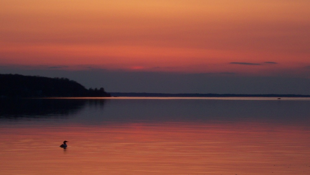 Beulah, MI: Another sunset on Crystal Lake