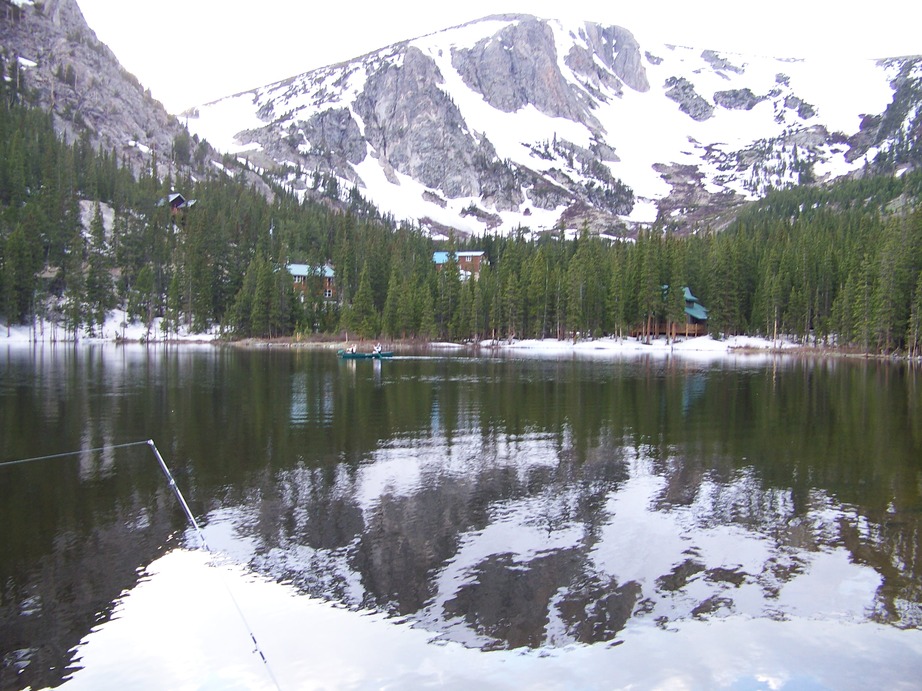 St. Mary's, CO: Mountain's mirror effect in Lake