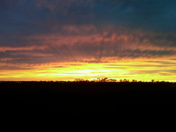 Urbana, IL: Sunset in Urbana Illinois. Picture taken just south of Windsor road, South of the Vet School