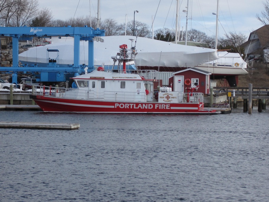 Camden, ME: Portland Fire Boat visiting Camden, Me.