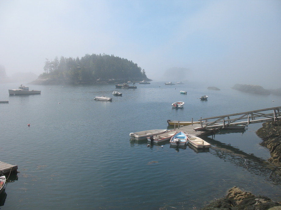 Georgetown, ME: The fog is lifting... (Five Islands, ME)