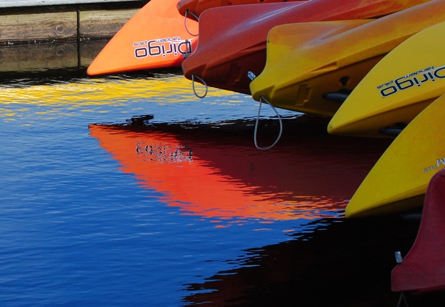 Newton, MA: Canoes and kayaks at the Newton Boathouse in Auburndale