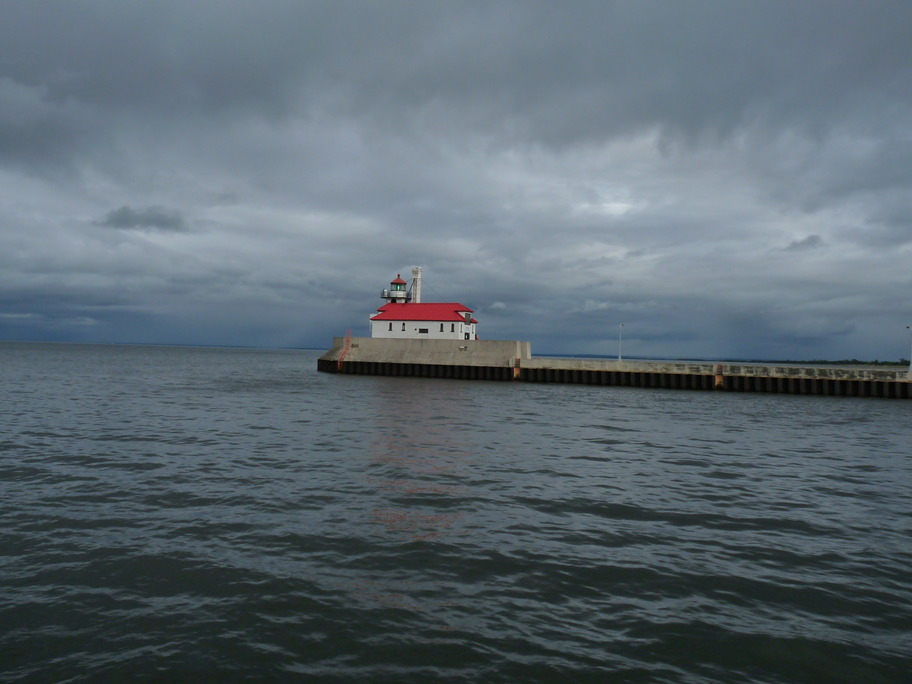 Duluth, MN: The lightkeeper's house in Duluth before an impending storm