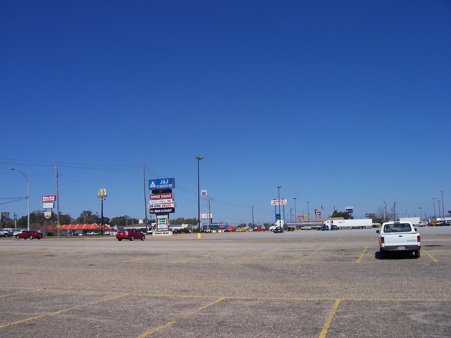 Tillmans Corner, AL: The nearly empty parking lot of Tillman's Square, March 2010.