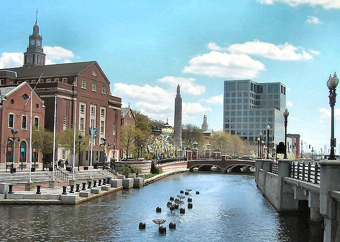 Providence, RI: A view of the Providence River, pride of the city.
