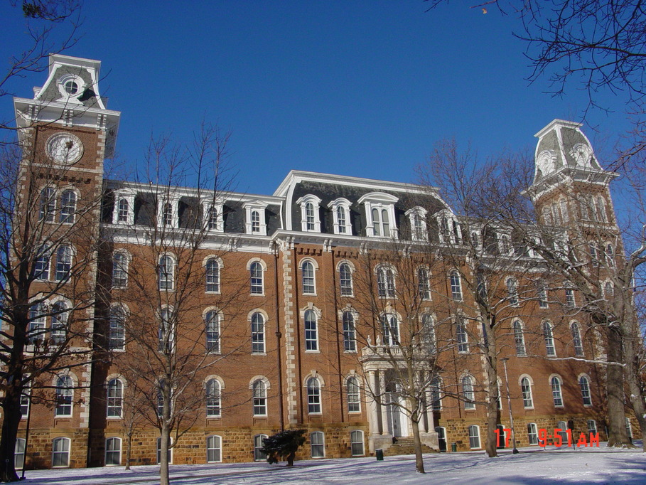 Fayetteville, AR: The Old Main building of UARK was constructed between 1873 and 1875.