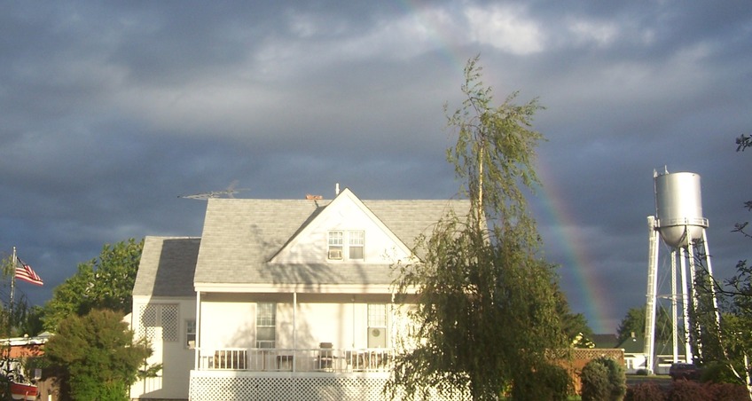 Davenport, WA: Rainbow outside my kitchen window 10th & Washington