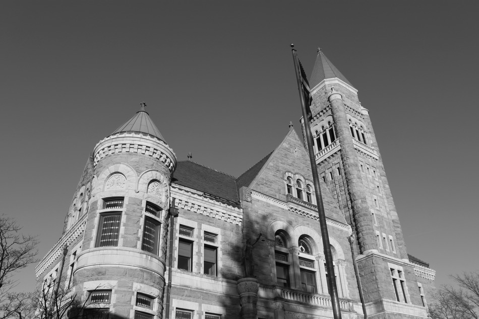 Elkins, WV: Courthouse B/W