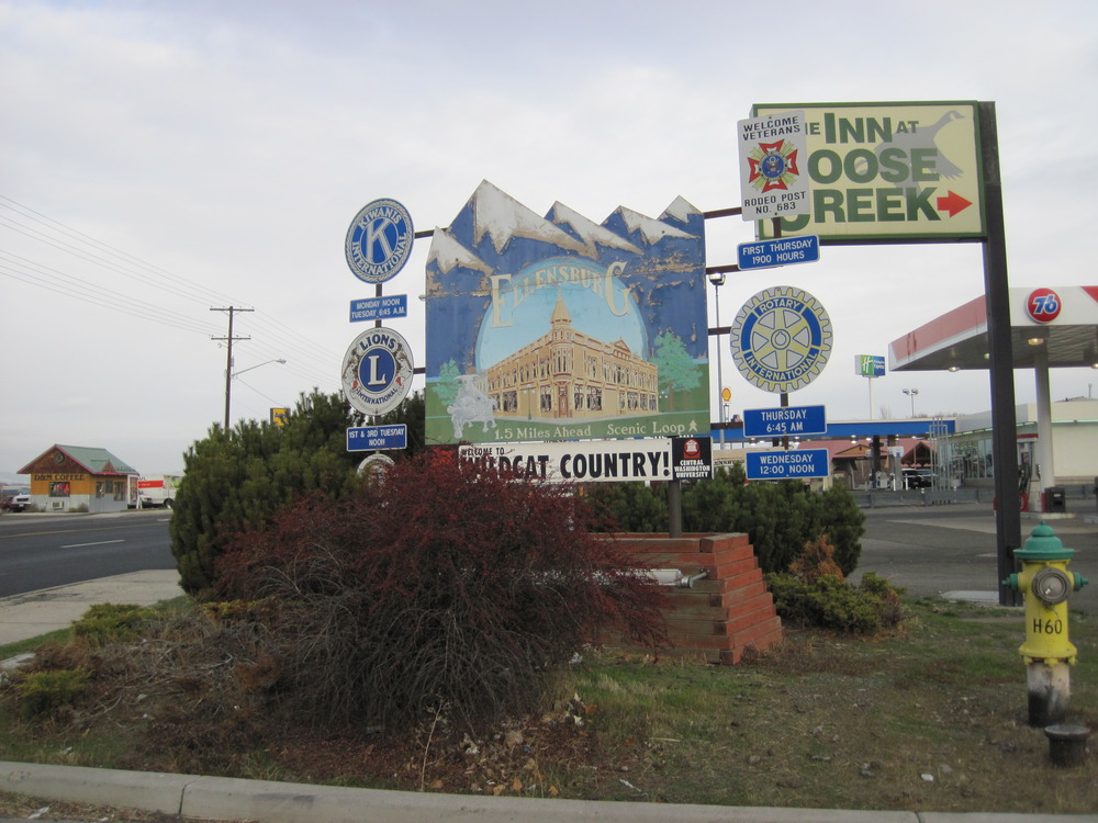 Ellensburg, WA: Welcome Sign on Canyon Road