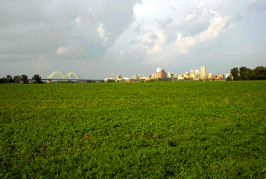 Memphis, TN: Memphis, seen from the Arkansas side of the Mississippi River