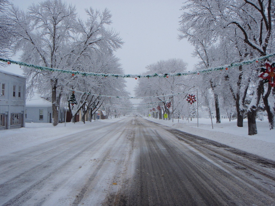 Wellsville, UT Main Street on a quiet winter day, photo, picture, image (Utah) at