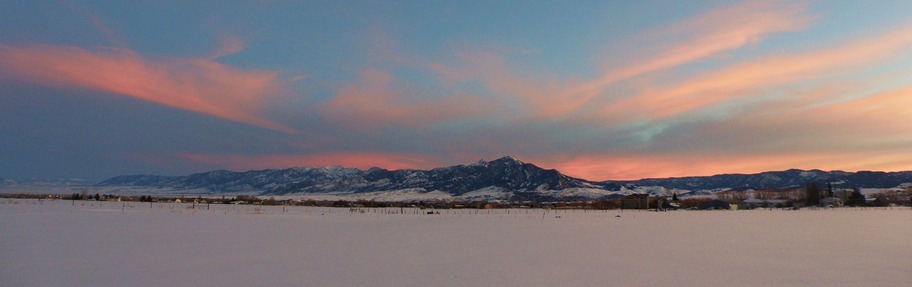 Bozeman, MT: Sunrise over the Bridger's