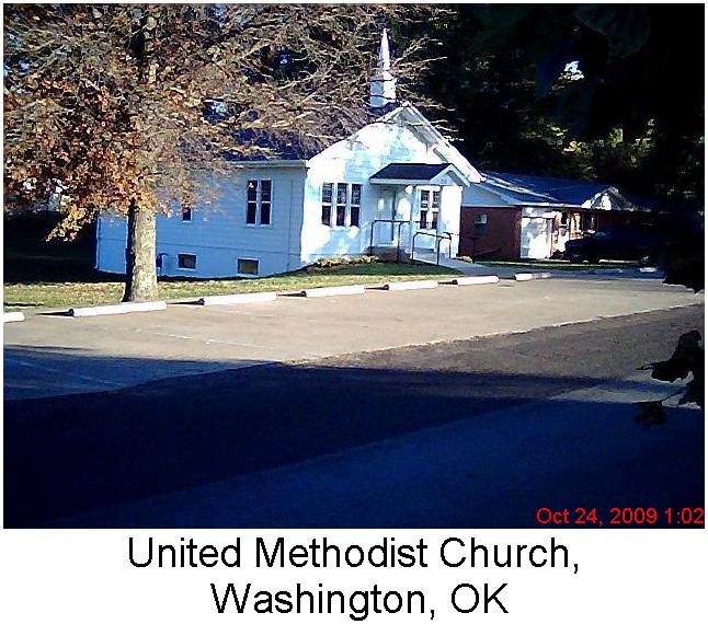 Washington, OK: United Methodist Church at 204 South Main Sreeet