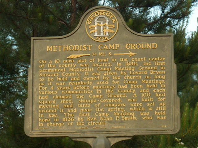 Lumpkin, GA: Methodist Camp Ground Historic Marker