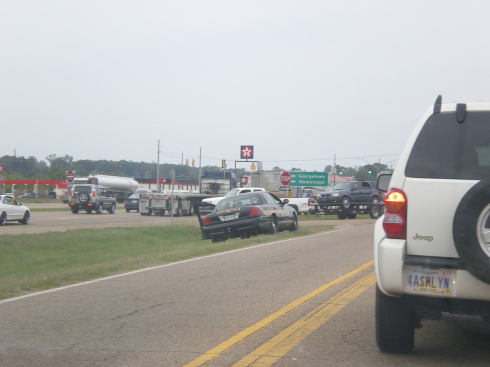 Magee, MS: A helicopter was sent in september to assist a 5 car wreck. the helicopter landed on 49 in the middle of a 4 way traffic light. apparently the driver was drinking and slammed into the cars going 80 mph. a few others and i were amung the first to arrive to the scene.