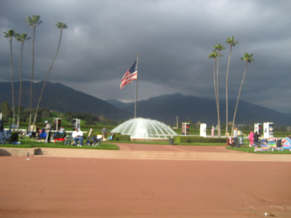 Arcadia, CA: Santa Anita Race Track on a cloudy day, but still have a lot of fun for the family.