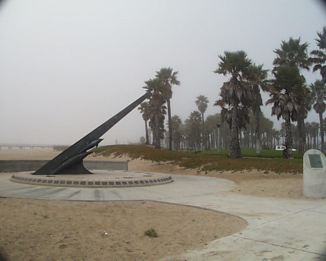 Port Hueneme, CA: Sun Dial on the Beach Memorial to Alaskian Airlines accident victims