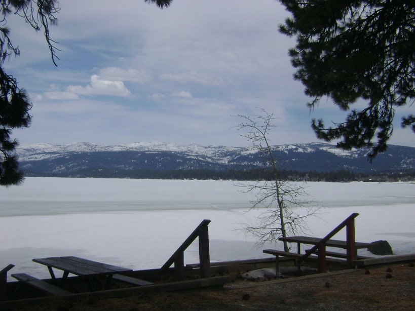 McCall, ID: Snow Covered Payette Lake, McCall ID