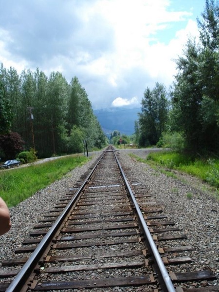 Acme, WA: A railroad runs through the heart of the small town.