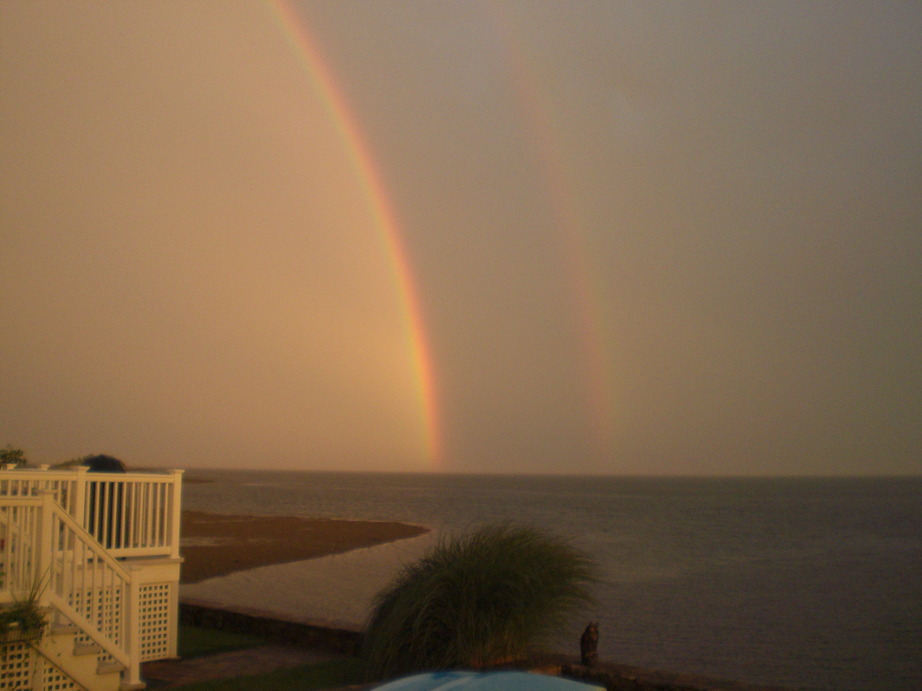 Westbrook, CT: double rainbow - off Pilots Point