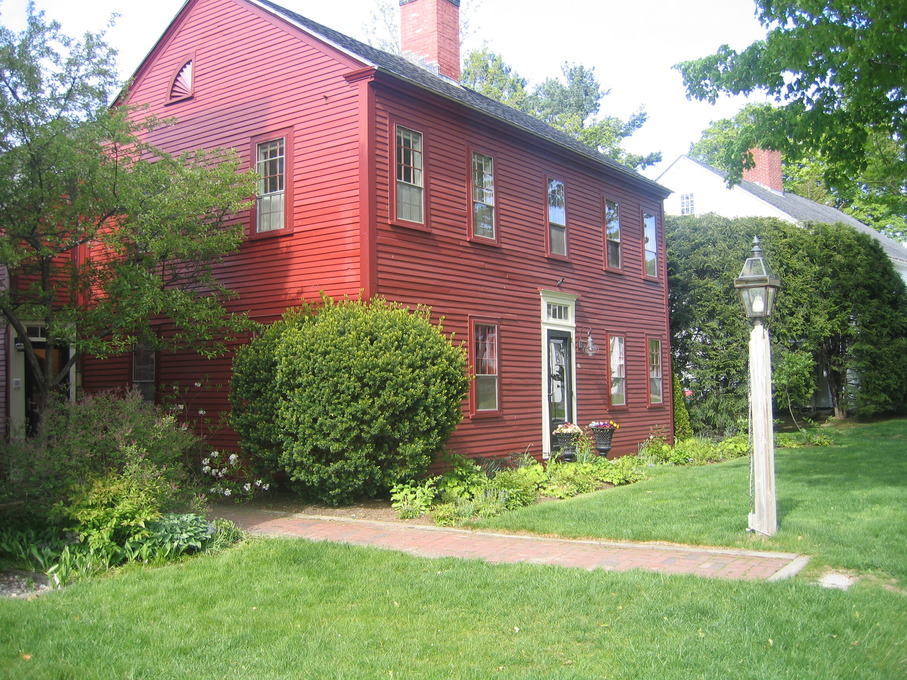 Hancock, NH: Red house on Main St., Hancock, NH