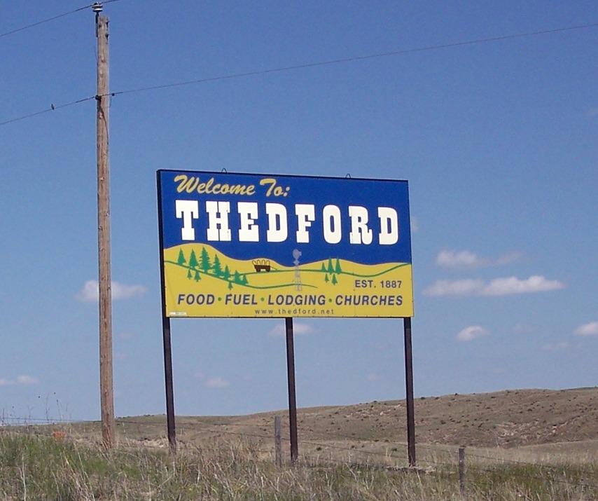 Thedford, NE Entering Thedford Sign photo, picture, image (Nebraska