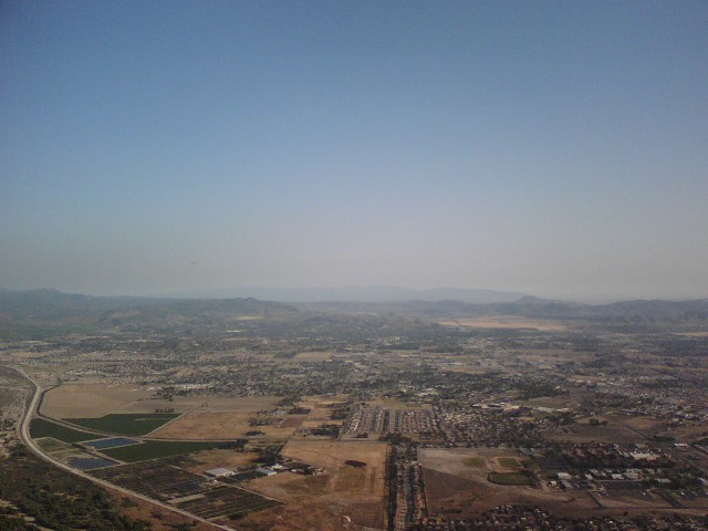 San Jacinto, CA: 7000' paraglider shot of san Jacinto