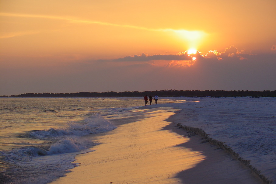 Mexico Beach, FL: Sunset on Beach