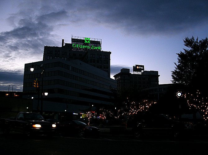 Wilkes-Barre, PA: West Market Street/Public Square, from front of W-B Center. June 2010