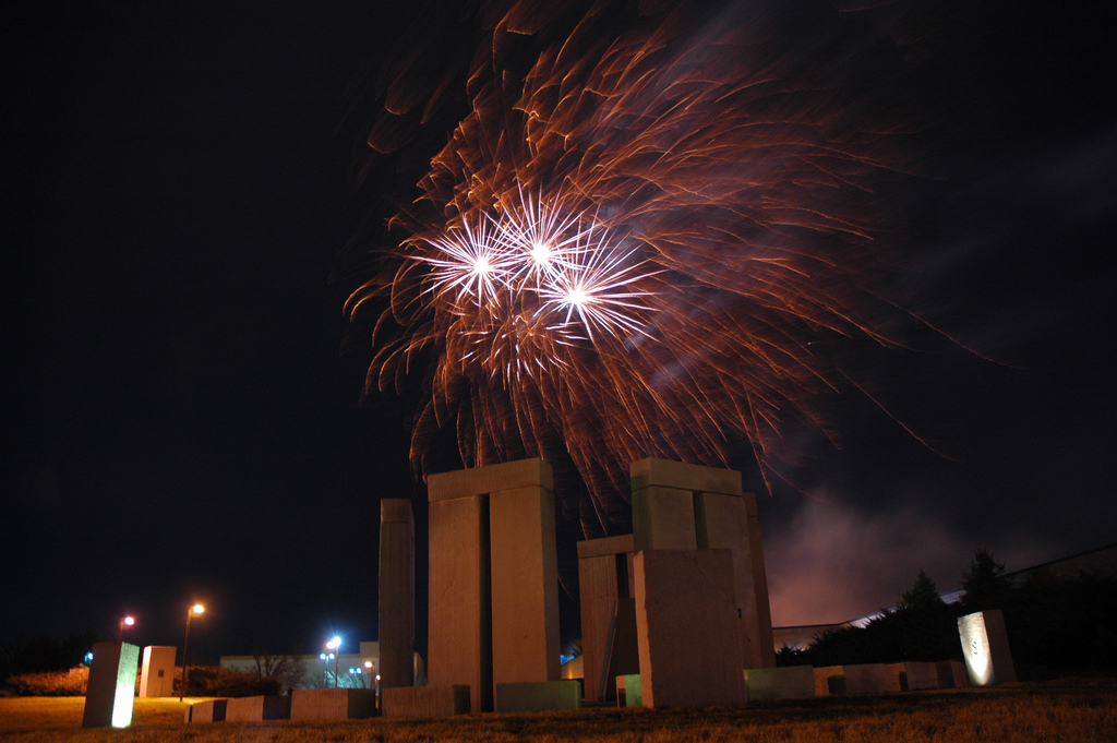 Rolla, MO: Missouri S&T's Stonehenge (fireworks from S&T's Explosives Camp)