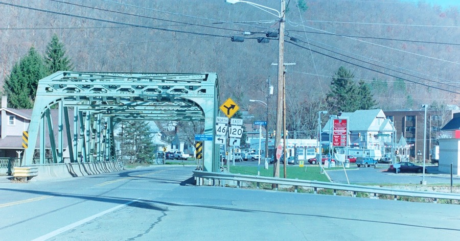 Emporium, PA: Bridge at West Side of Town
