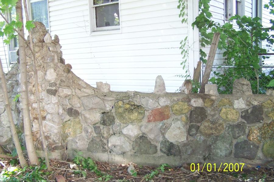 Albany, OH: This wall is well preserved considering it was built back in the 1900's .