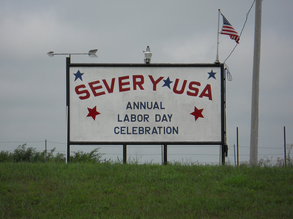 Severy, KS: Entrance sign to Severy city limits located on 400 hwy