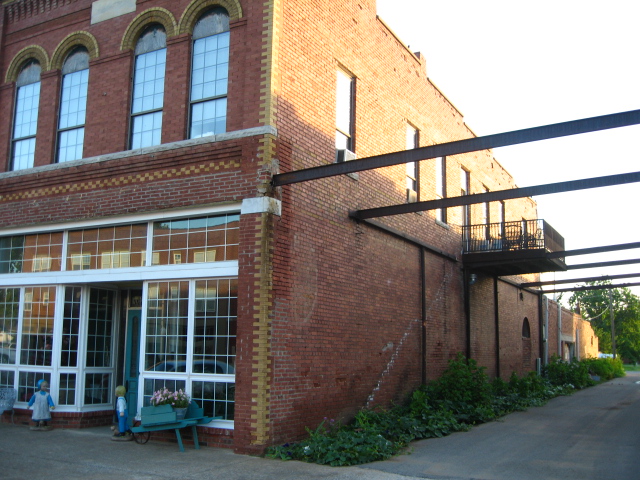 Chelsea, OK: A building and alley way on main street 6:30 am July 18, 2010