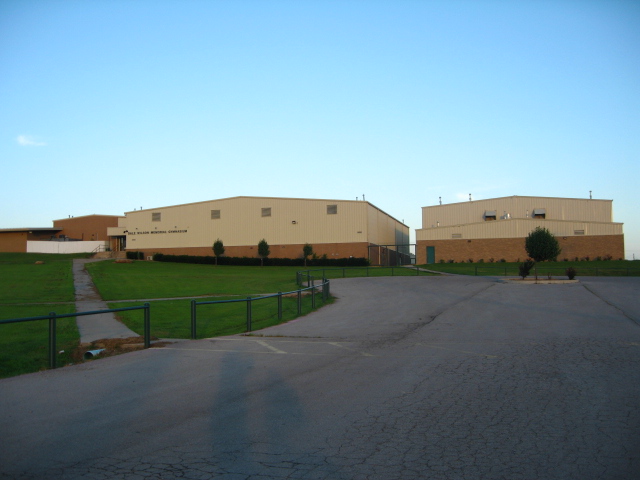 Chelsea, OK: High school hill both gyms 6 am July 18, 2010 looking east