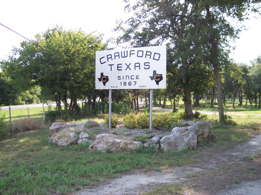 Crawford, TX sign on North FM 185 photo, picture, image