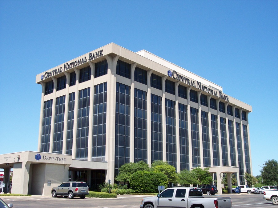 Waco, TX: Central National Bank Tower on Bosque Blvd.