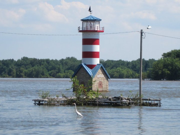 Grafton, IL The lighthouse in Grafton during the flood in 2010 photo