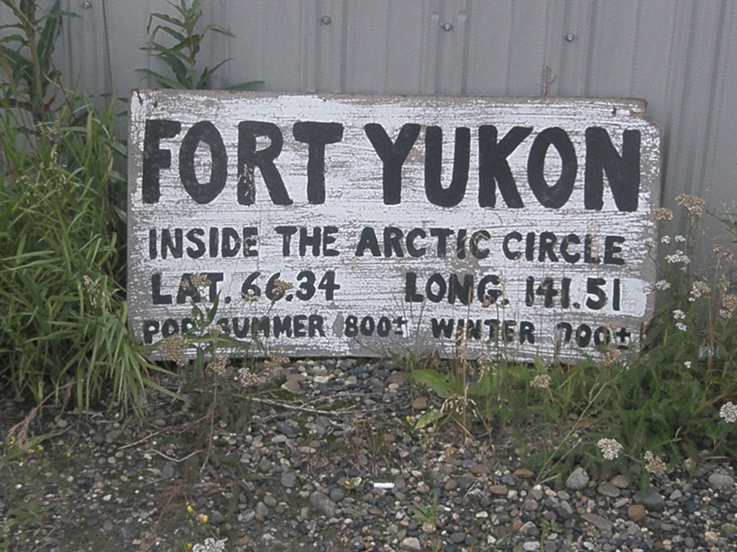 Fort Yukon, AK Arctic Circle Lat;Long photo, picture, image (Alaska