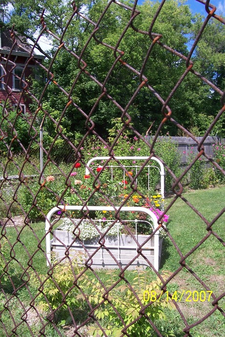 Hoosick Falls, NY: a real flower bed on main street