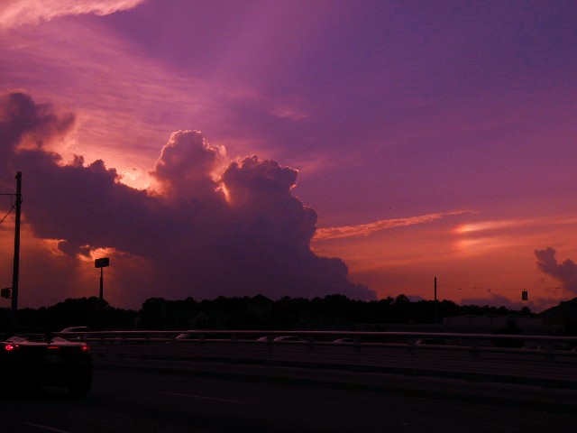 Charleston, SC: Sun Set after a stormy week in n charleston, hours before Hurricane Earl approaches the cast coast. (how many of you really take the time to see the sun set each day on your drive home?) @I-26 /Ashley Phosphate